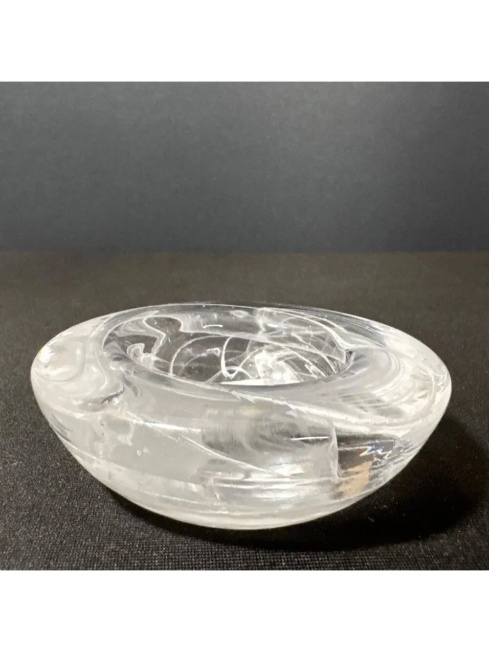 Set Of 6 Swirl Votive Candle Holders Clear Glass Decorative Round Bowls Tealight